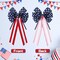 4 Pcs Large Patriotic Star Bows 4th of July Decor Bow Blue White and Red Stripes and Stars Bows for Independence Day 4th of July Indoor Outdoor Patriotic Decorations